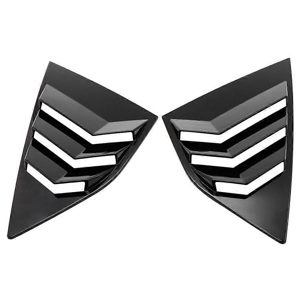 ABS Car Rear Window Blind 1 Pair Distinctive Style Car Decoration Black Color Prevent Scratches Add Stylish Individualism