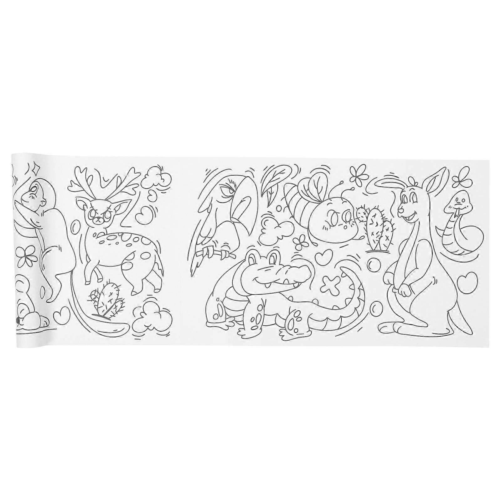 Sticky Wall Coloring Paper Roll For Kids Creative Resource Home Use Multi Color Interactive Drawing 1 Roll