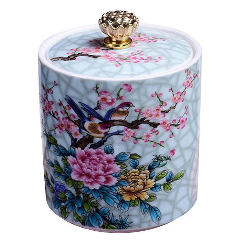 Ceramic Jar Tea Canisters For Loose Tea Living Room 245ml Easy To Clean 1Pack