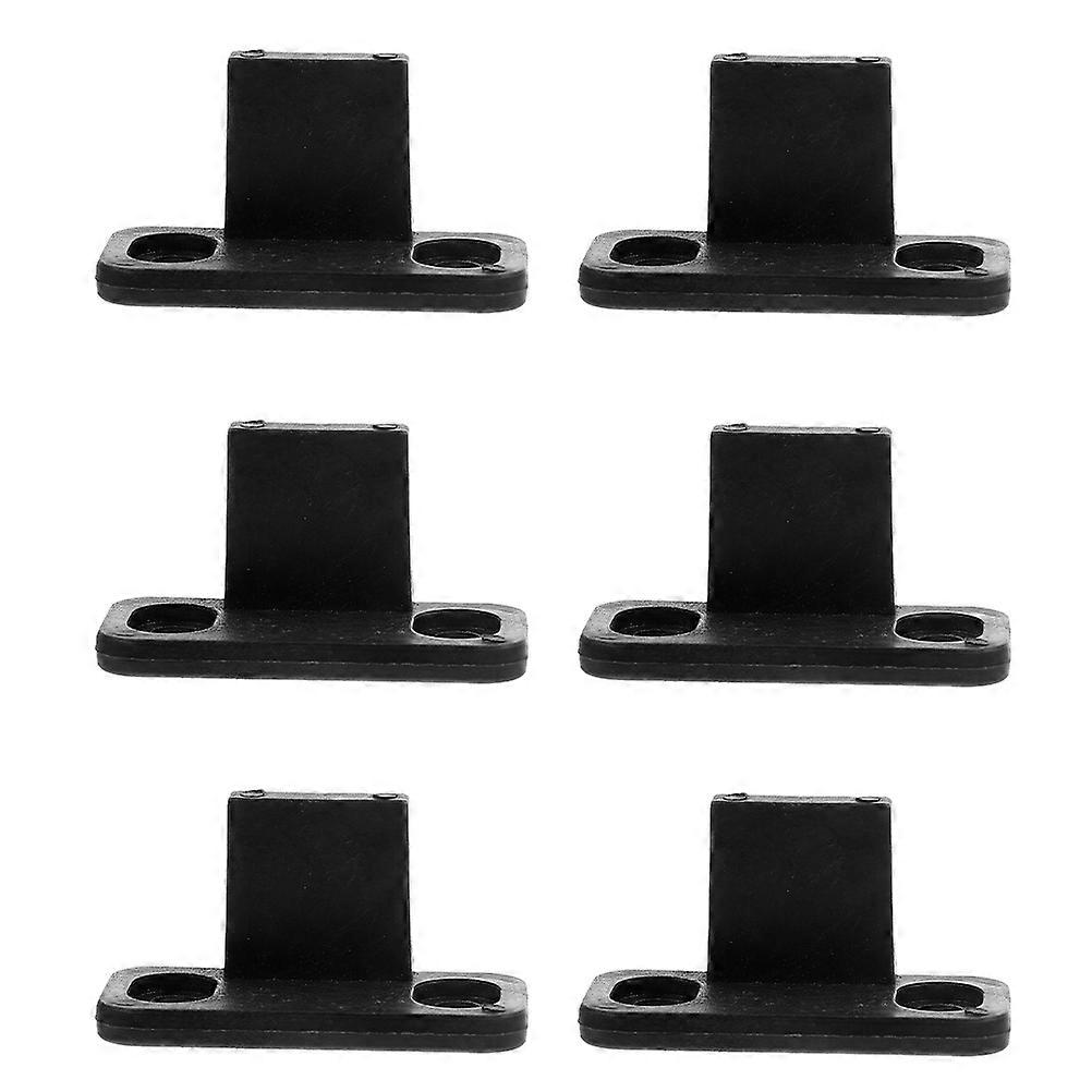 6pcs Sliding Barn Door Floor Guide Brackets for Smooth, Quiet Operation and Stable Bottom Track Support for Closets, Cabinets, and Pocket Doors