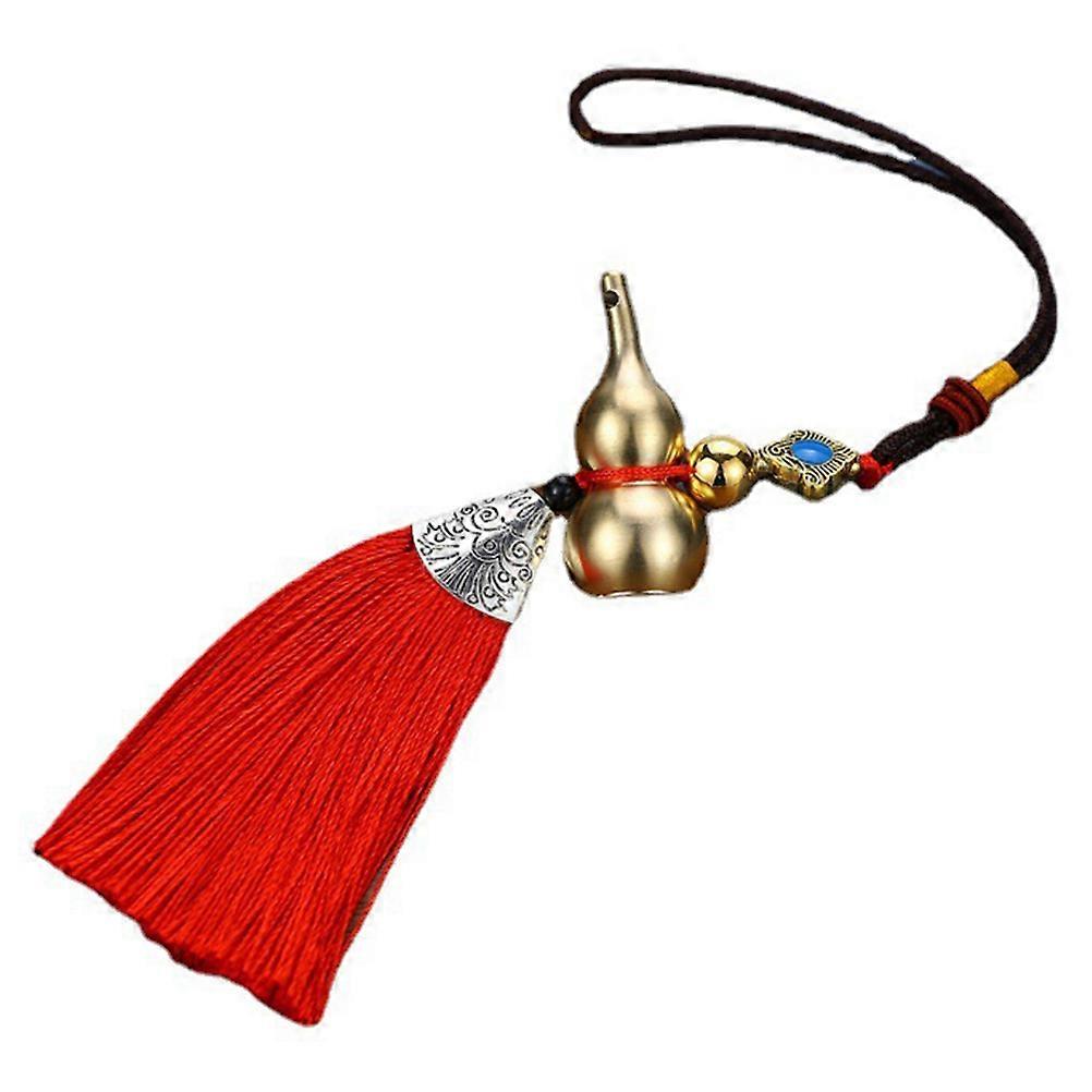Copper Gourd Hanging Ornament 1 Set Decorative Gourd Pendant for Vehicle Adornment