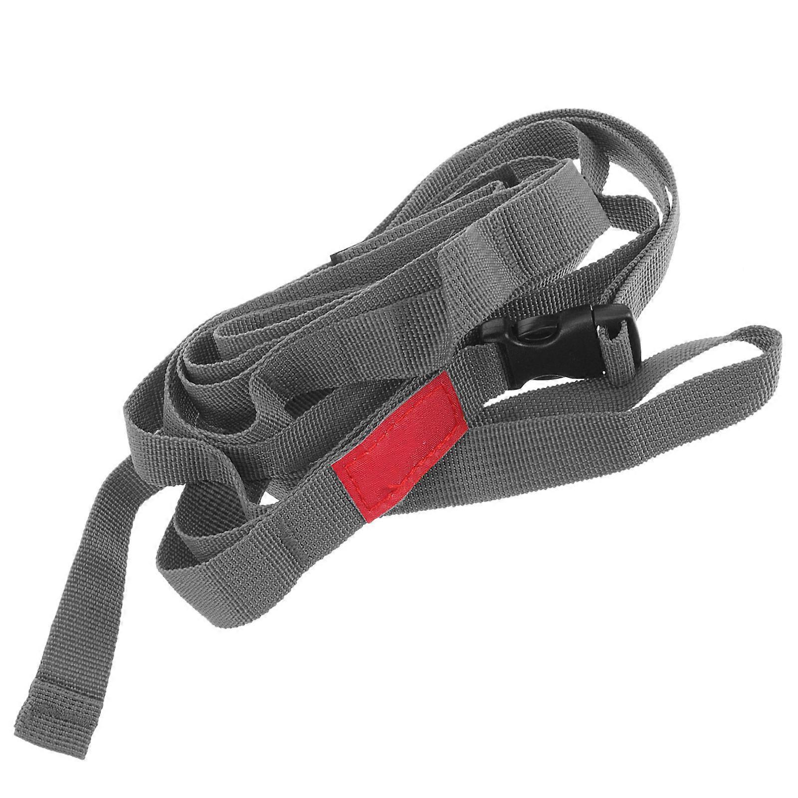 Portable Camping Clothes Line with Webbing for Secure Outdoor Use Dark Grey Adjustable