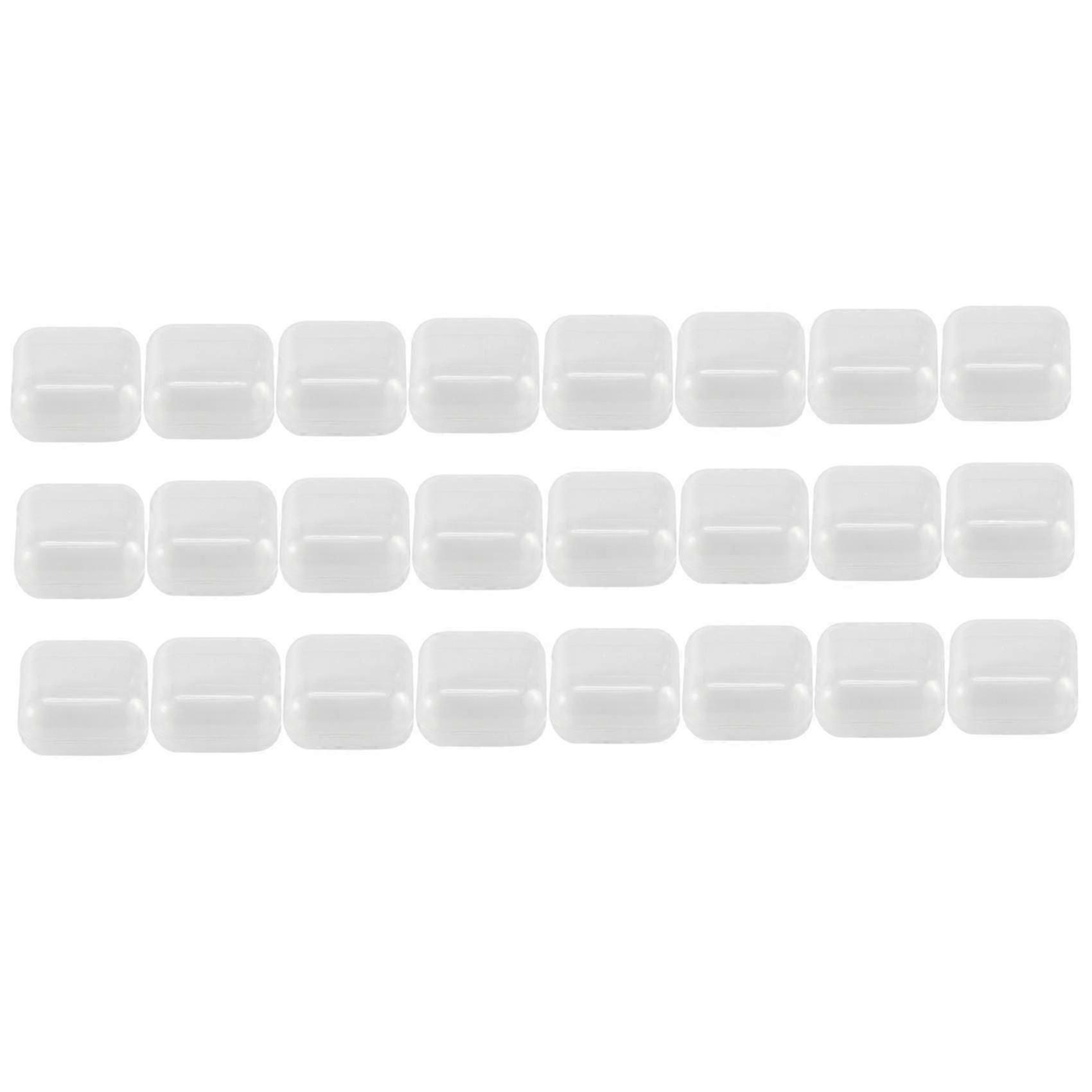 24Pcs Small Clear Plastic Beads Storage Containers Box