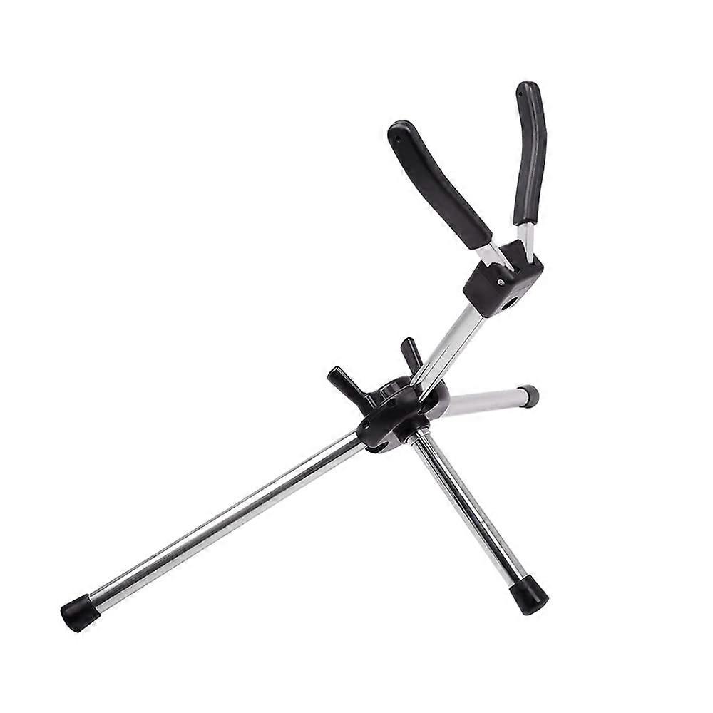 Foldable Saxophone Stand, Portable Alto Saxophone Stand with Soft Rubber Padding, 3Leg Aluminum with Carrying Bag for Studio Display