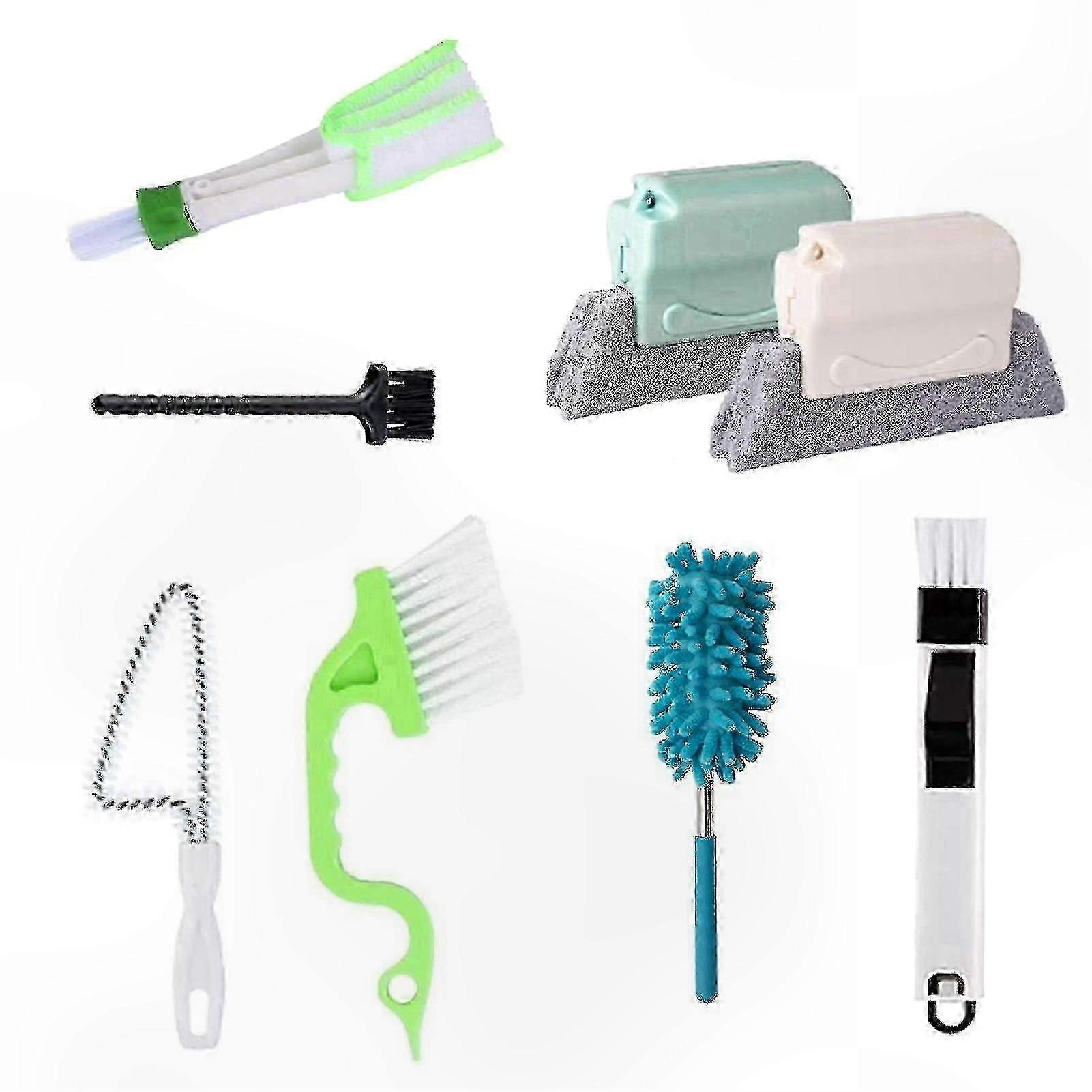 8pcs/set Groove Gap Cleaning Tools Convenient Multifunctional Sponge Tile Crevice Brush Kits for Home