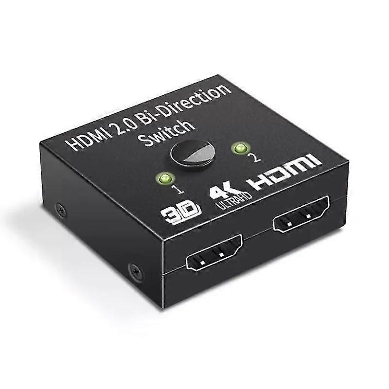 4K 60Hz HDMI Switch 2 في 1 خارج 1080P HD HDCP 3D HDR HDMI SWITCHER BOX ثنائي الاتجاه فيديو الفاصل لأجهزة الكمبيوتر المحمول Xbox PS3 / 4/5 TV Box TV Projector