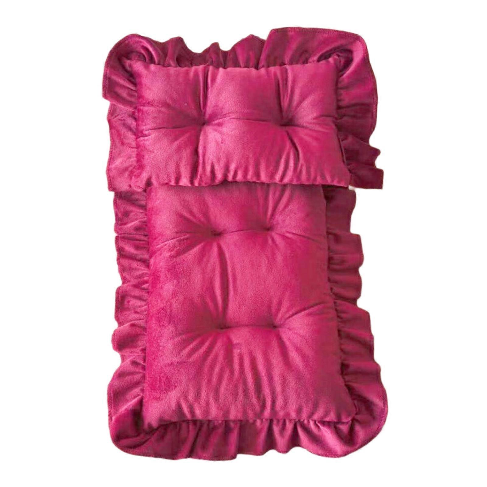 Newborns Photo Props Set Feature Soft Cotton Fabric And High Support Design 2 Piece Studio Mattress and Pillow  Burgundy