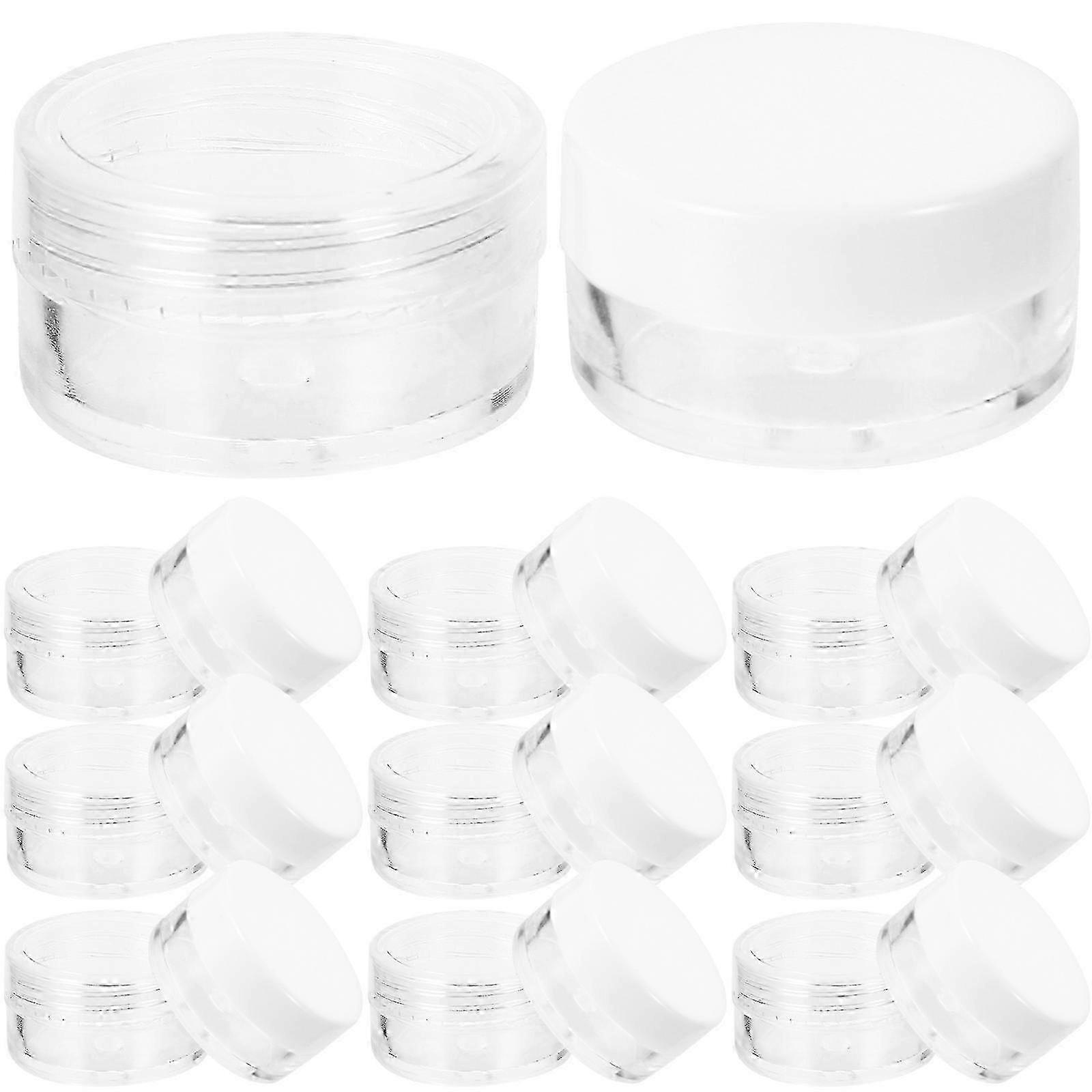 50pcs Small Round Empty Travel Cream Jars for Facial Moisturizer & Cosmetic Containers with Lids