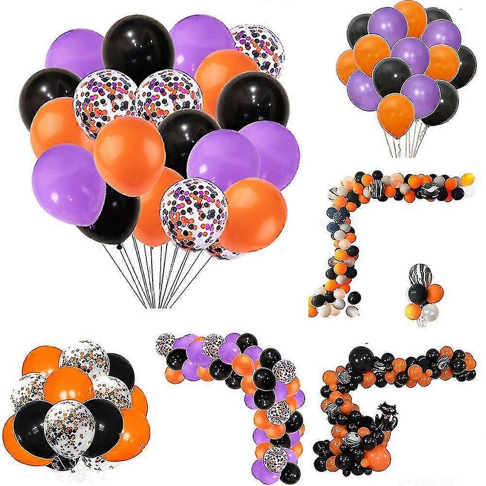 Halloween Ghost Theme Latex Balloon Kit for Spooky Party Decoration Setup