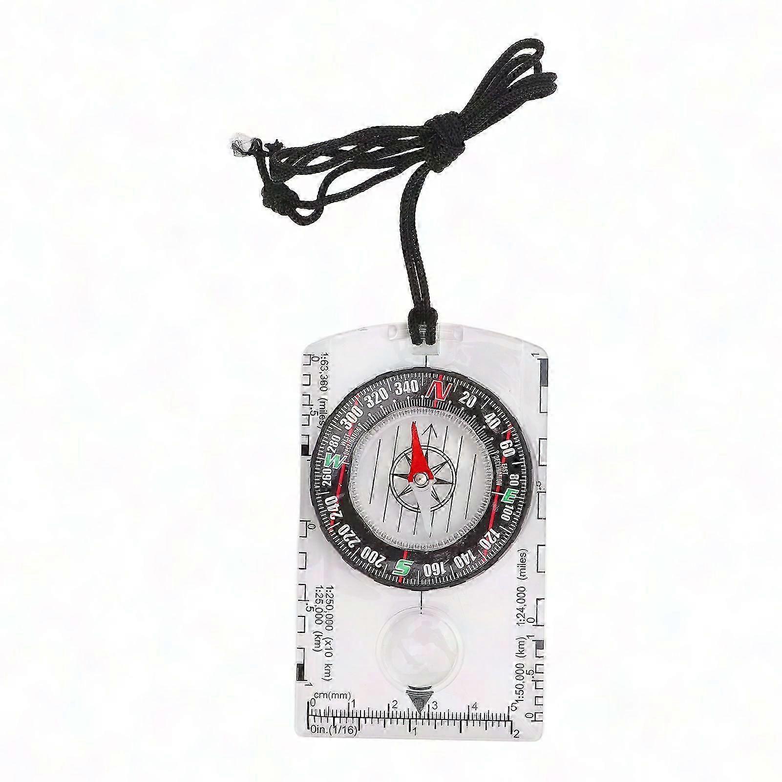 Orienteing Compass with Map Scale Ruler and Lanyard for Hiking Navigation