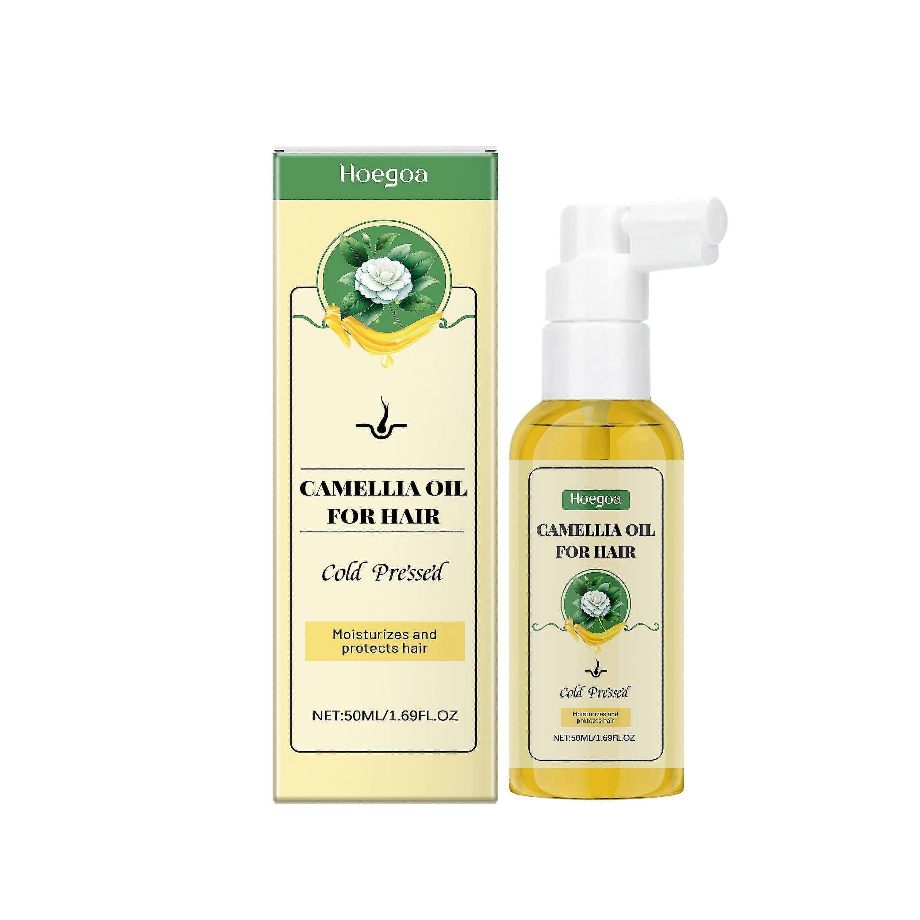 Hoegoa soin nourrissant à l’huile de thé spray extrait d’herbes huile de camélia huile de graines de camélia soin cheveux secs et doux