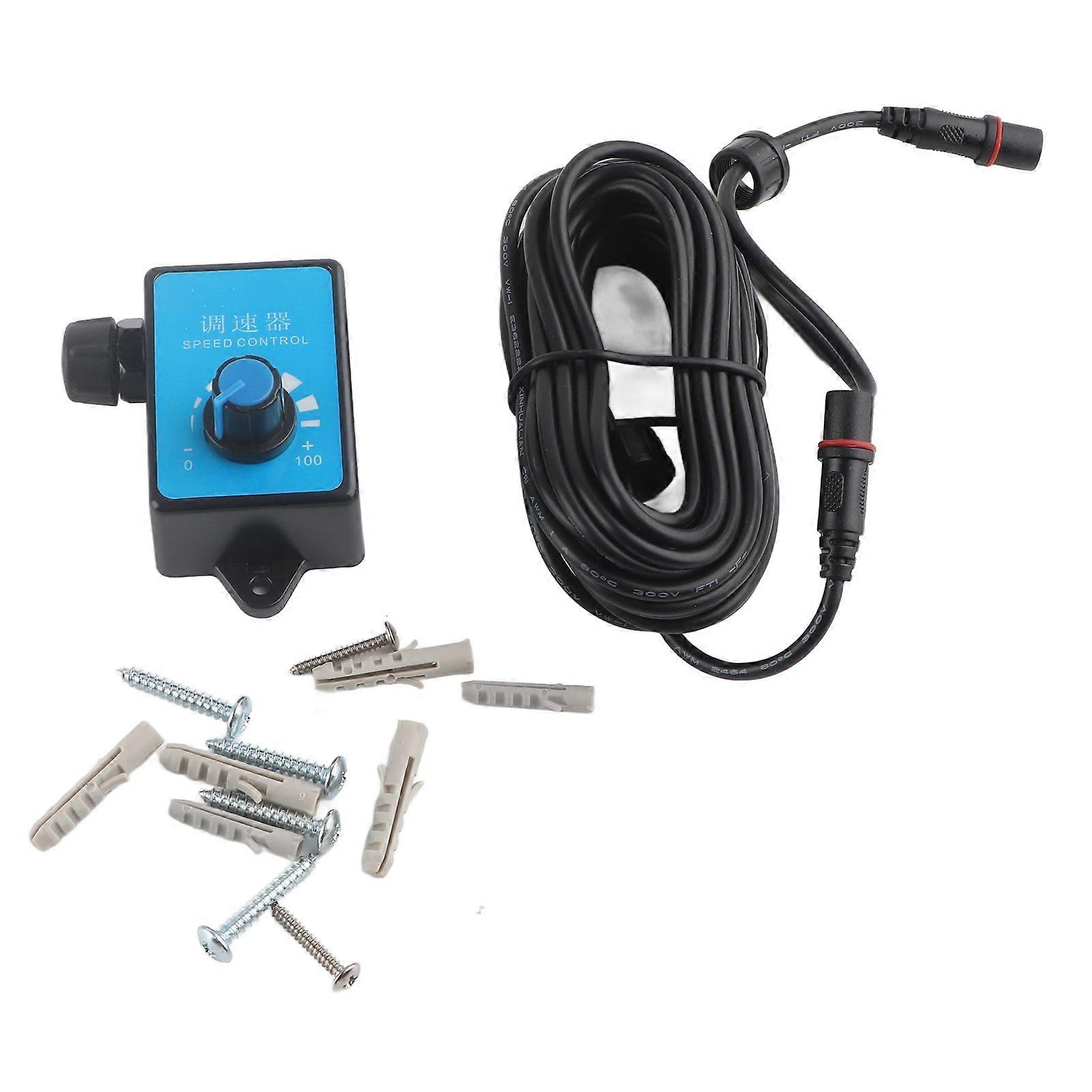 4" 160CFM Inline Duct Fan Attic Gable Fan AC220V with 0100% Adjustable Speed Controller