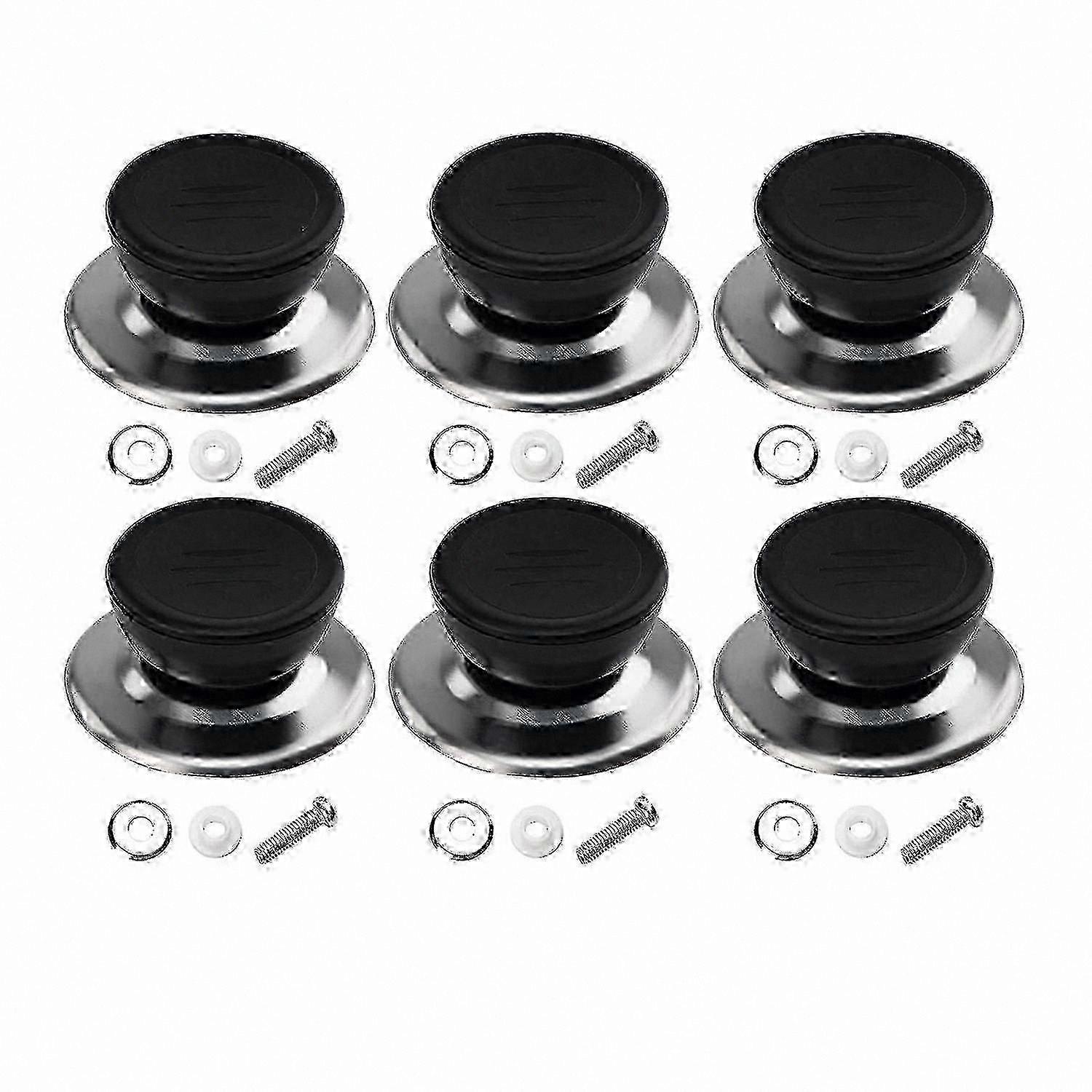 6 Pack Cookware Lid Knobs, Replacement Handles for Pot Lids in Kitchen Use