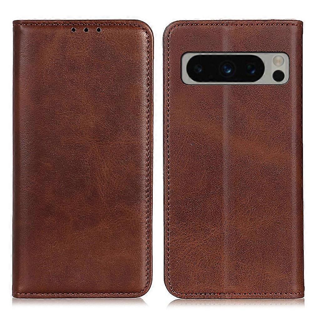 For Google Pixel 8 Pro Shockproof Split Leather Cell Phone Case Flip Stand Wallet Protective Cover