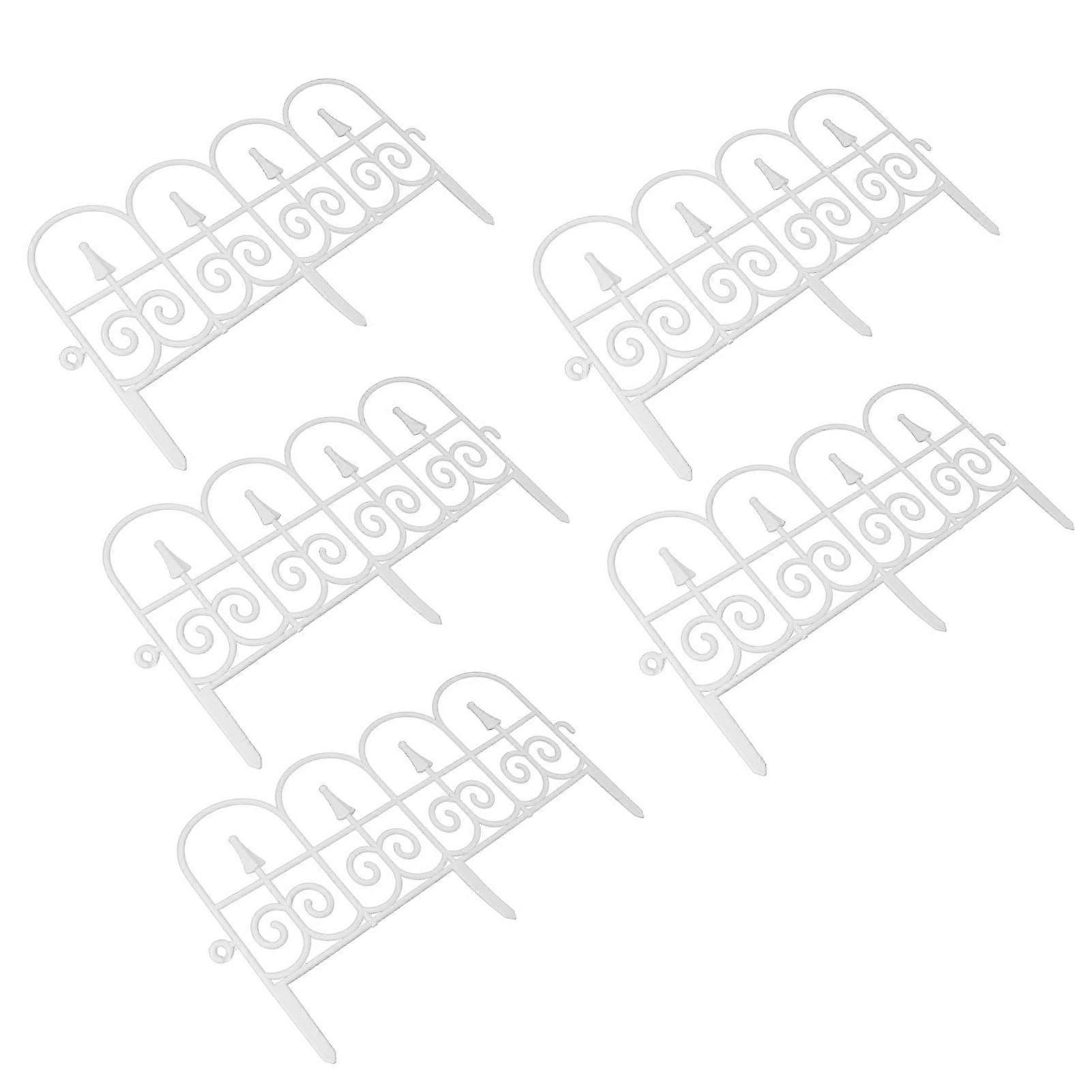 Decorative Garden Fence 5 Panels PP Arched Border 58x33cm