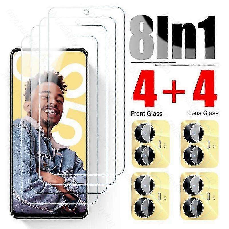 8 w 1 dla Realme C55 4G Szklany aparat Szkło ochronne Relme Realmi C55 C 55 RMX3710 6,72 "Ochraniacze ekranu telefonu Folia hartowana