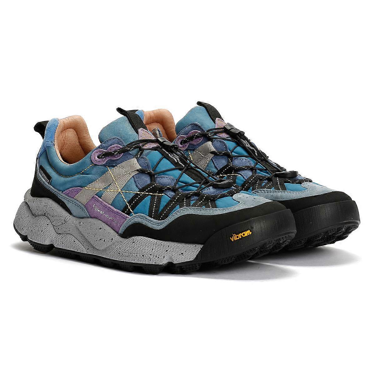 Flower Mountain Iwano Suede/Nylon Black/Blue Trainers