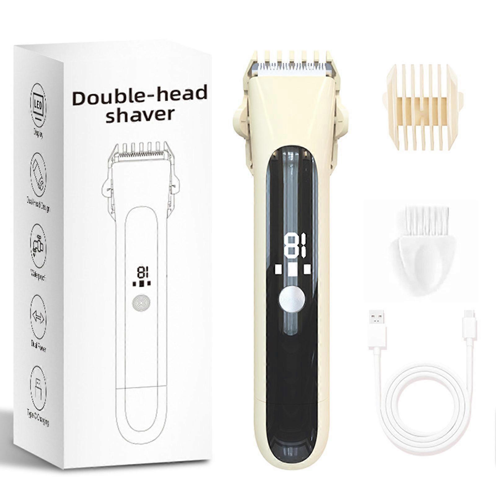 Dual Head Electric Razors for Women, Rechargeable Wet Dry Painless Trimming Machine, for Face Woman's Beard