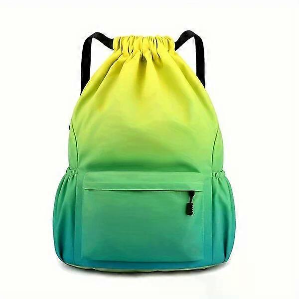 Two-color woven backpack, adjustable straps, lightweight and practical