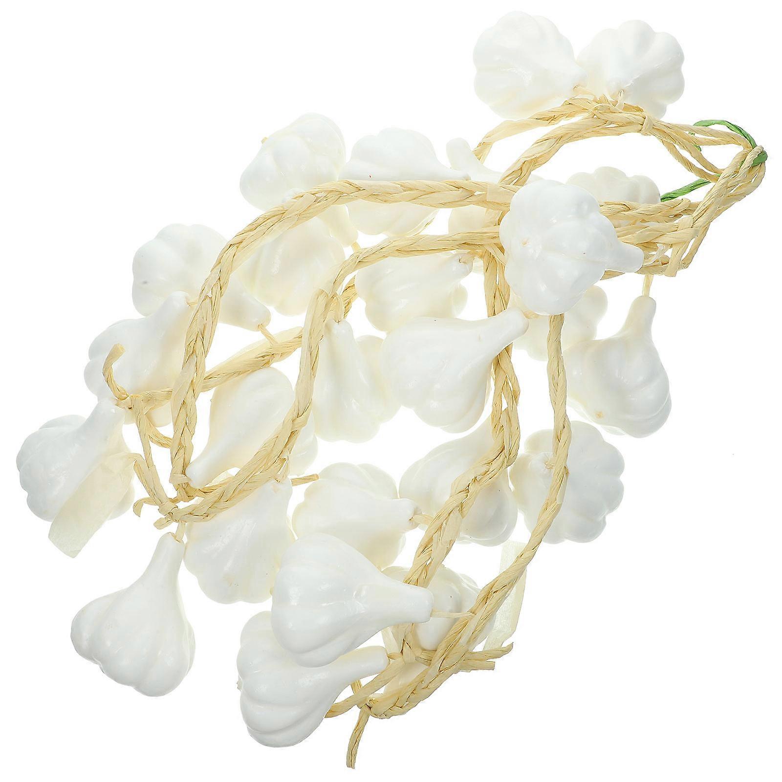 5Pcs Hanging Garlic String Models Simulated Decorative Photo Props