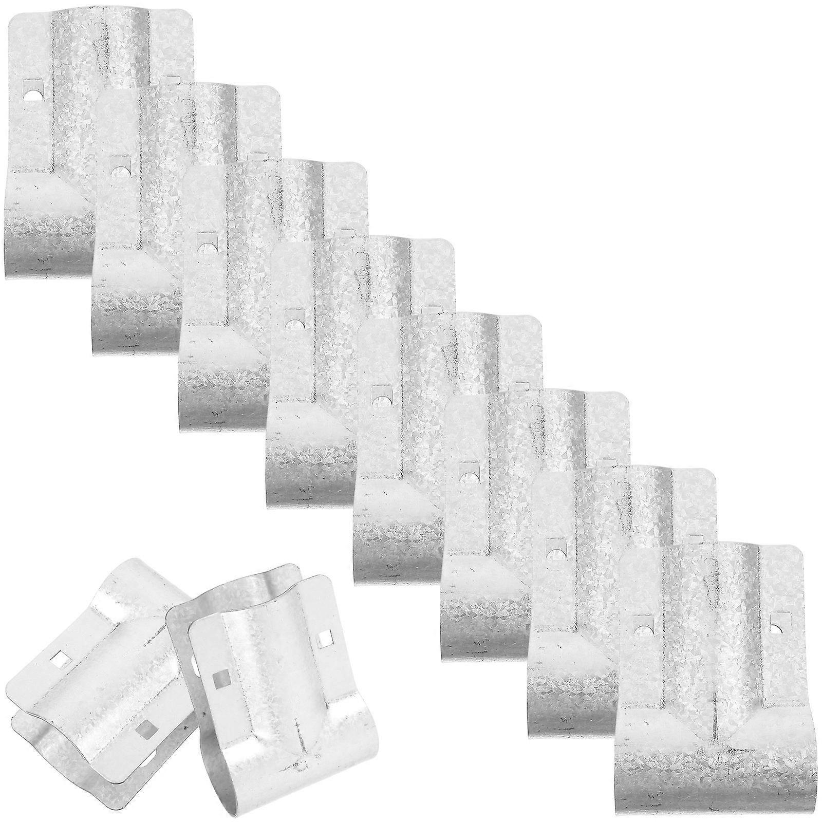 Hemoton 10pcs Greenhouse Grid Pipe Clamps for Pipe Repair Greenhouse End Rails Metal Connecting Clamps