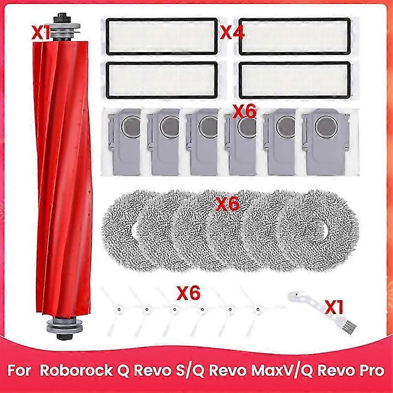 For Roborock Q Revo Sq Revo Maxvq Revo Pro Robot Vacuum Cleaner Main Side Brush Hepa Filters Mop