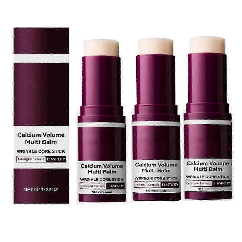 Calcium Multi Balm, Calcium Volume Multi Balm, Wrinkle Core Stick, Collagen Moisturing Stick, Anti-aging, Hydrating, Firming Skin, Suitable for Eyes