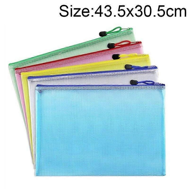 A3 Zipper Plastic Mesh Stationery Bag