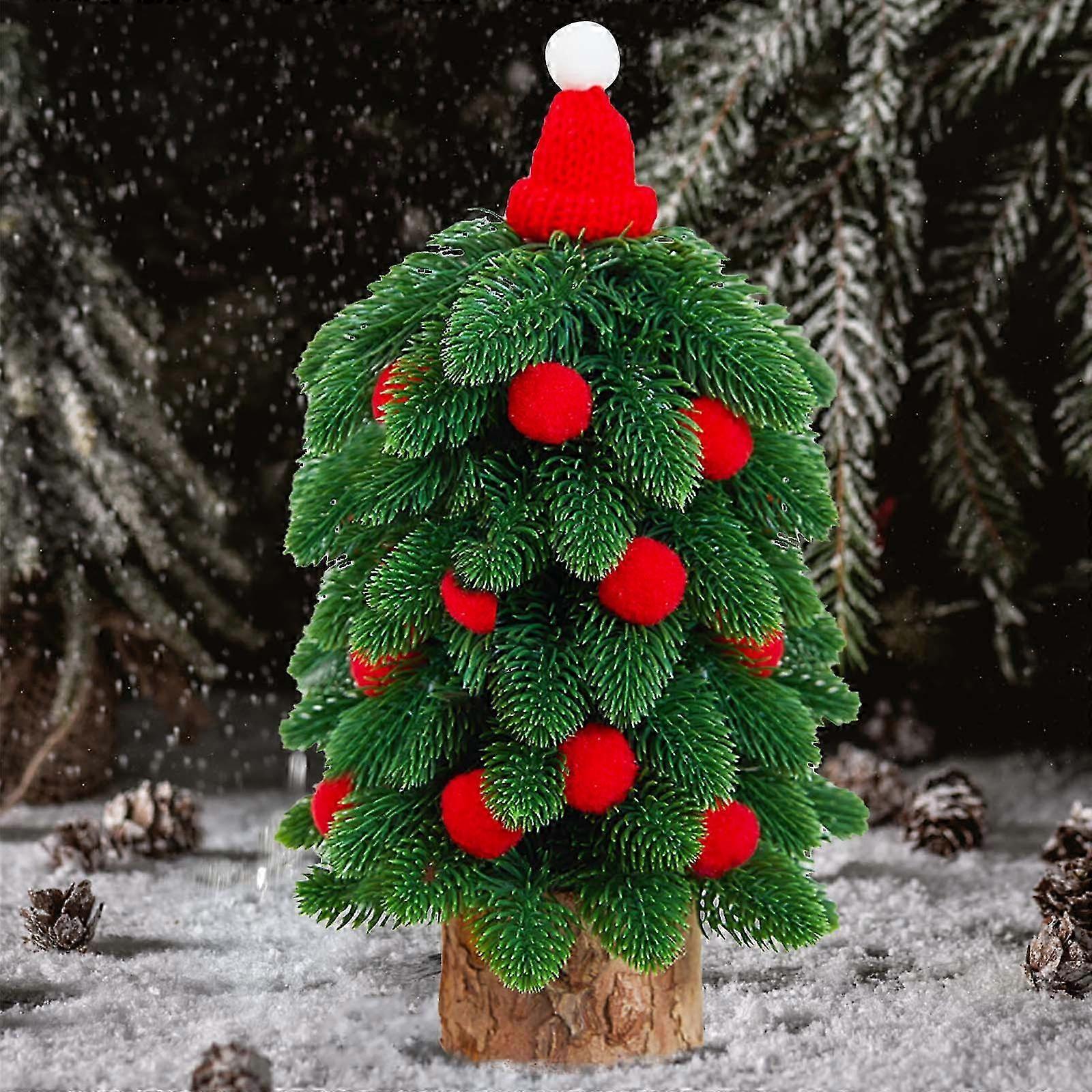 Mini Christmas Tree Decoration for Home Tabletop Simulates Real Small Tree for Holiday Party Window Display