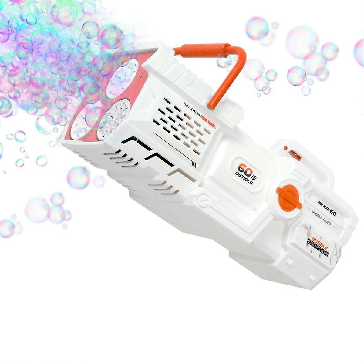 60 Holes Bubble Machine LED Light Automatic Soap Bubble Machine