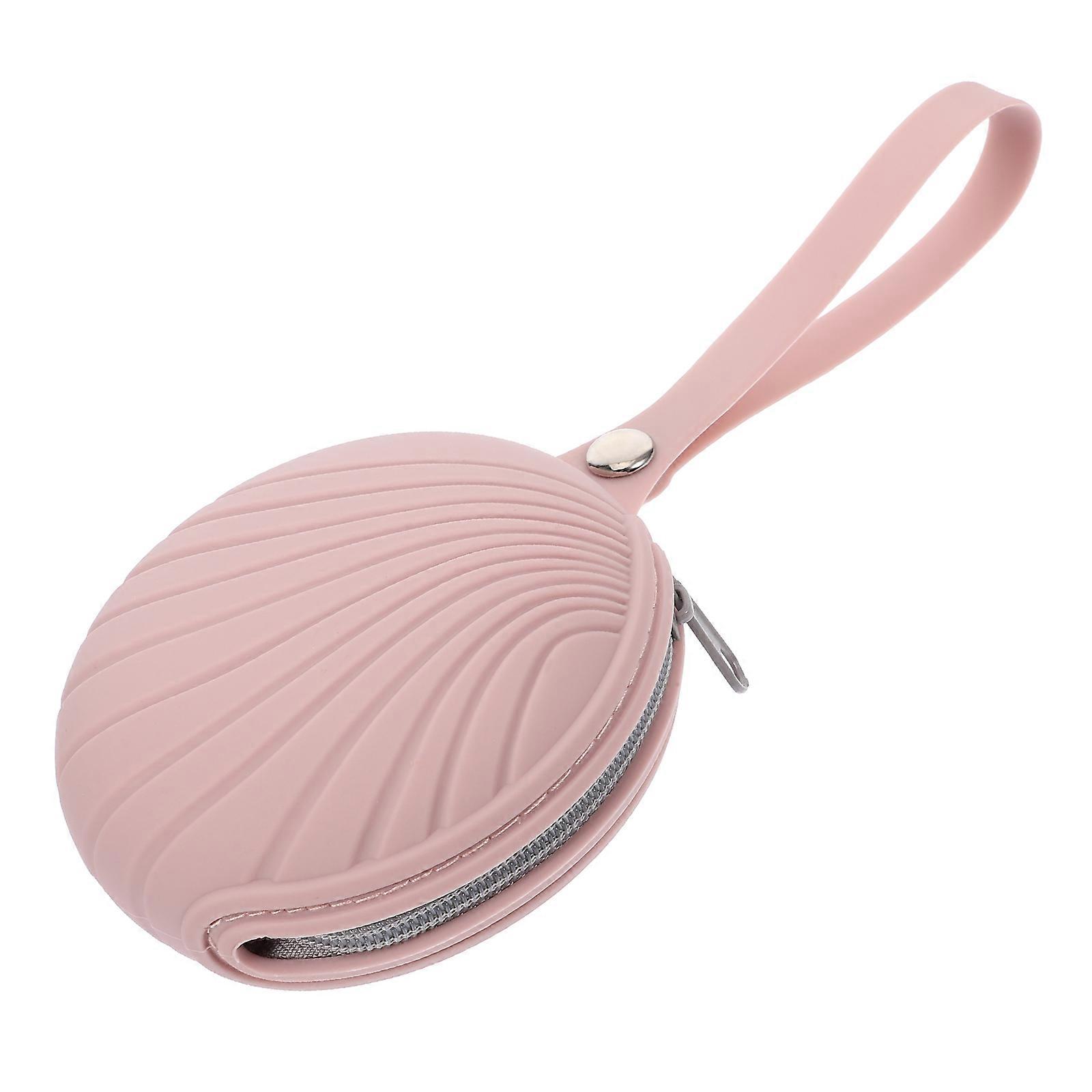 Reusable Pacifier Pouch Cute Baby Accessories for Parents on Outdoor Travel in Pink Color with Keeps Pacifier Clean Function 1Set