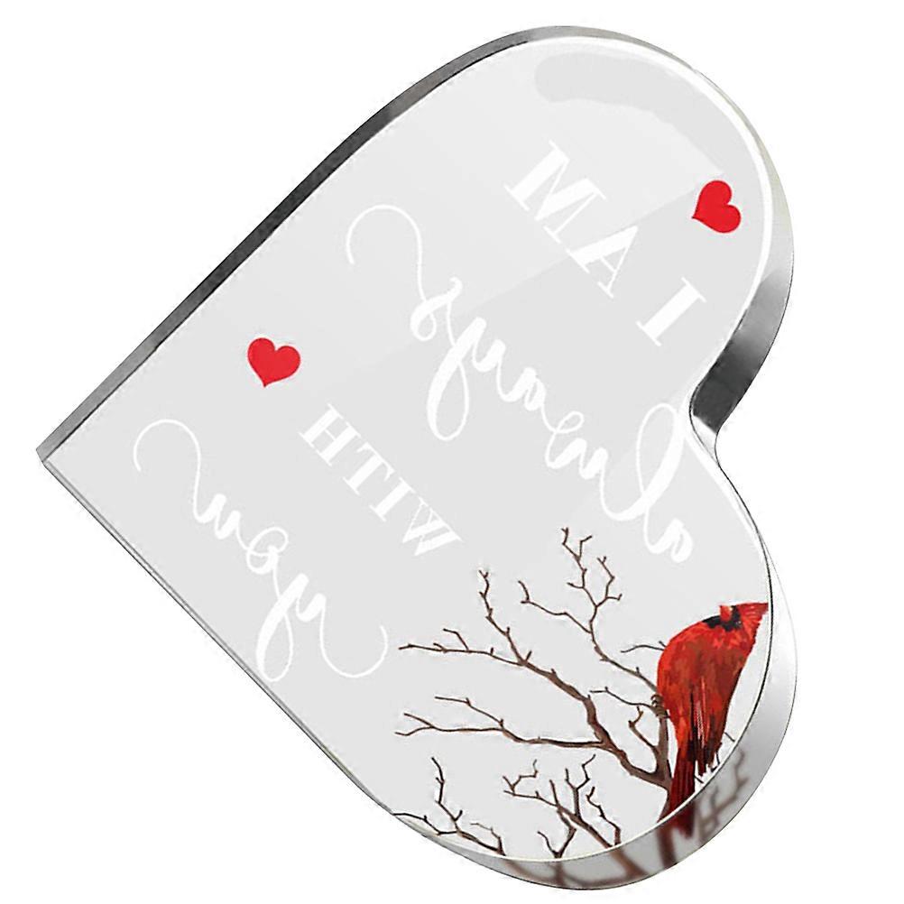 Inspirational Acrylic Heart Decor Keepsake Elegant Design Home Decor Heart Shaped Transparent 1Set