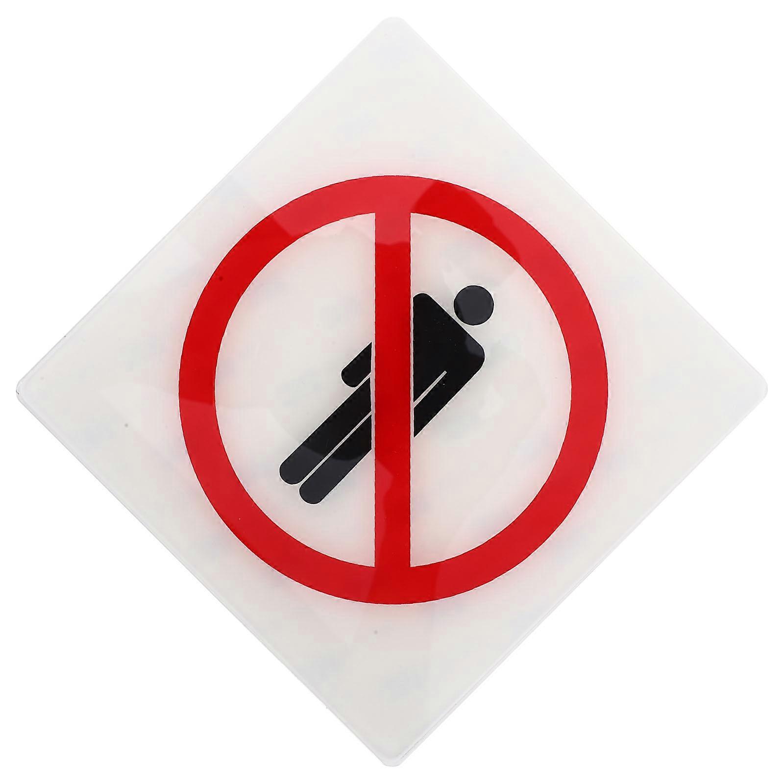 No Entrance Warning Sign Sticker Acrylic Warning Stickers for Security