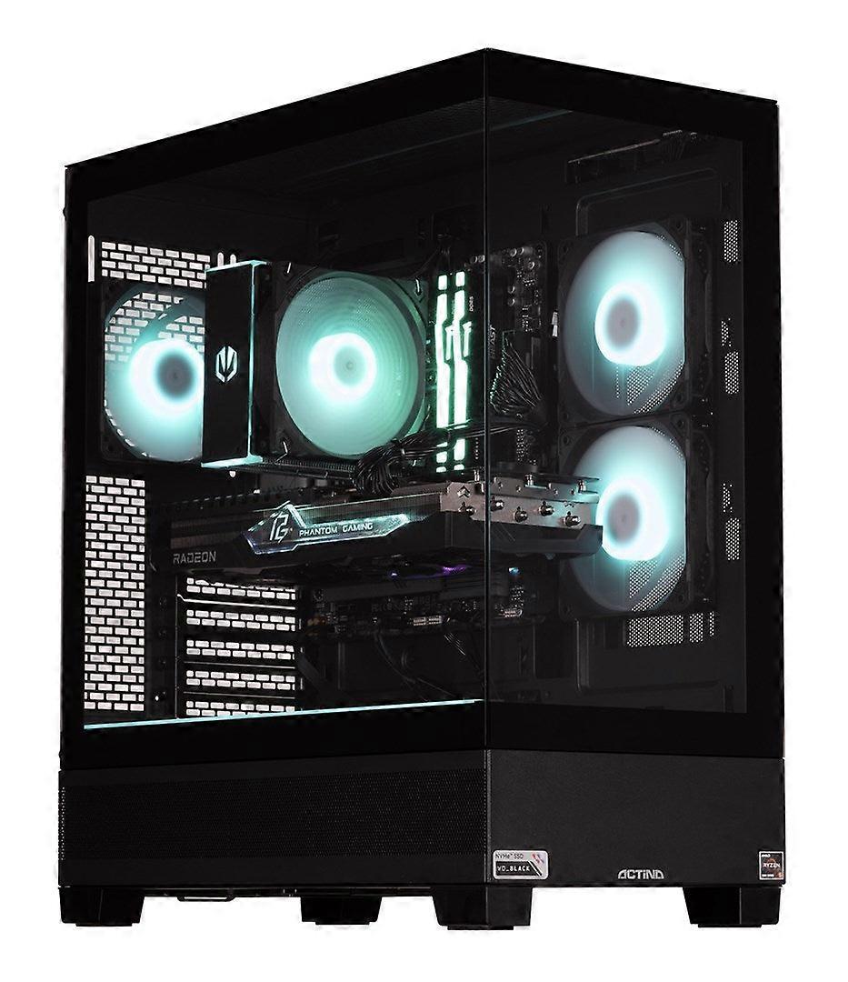 Actina 5901443387138 Υπολογιστής Amd Ryzen™ 5 7600 32 Gb Ddr5-sdram 1 Tb Ssd Amd Radeon Rx 7700 Xt Midi Tower Μαύρος