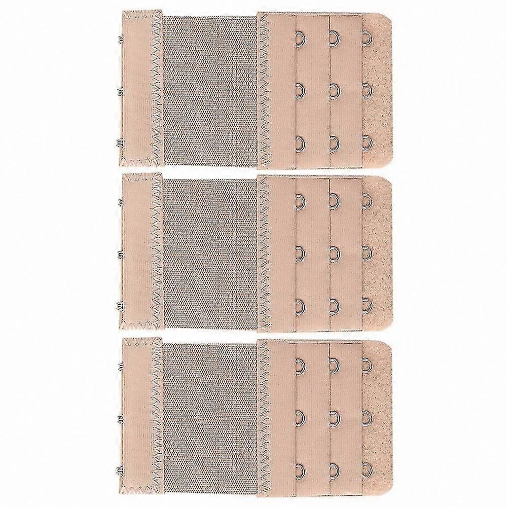 3Pcs 5.6x9.7cm Women 3-Hook 3 Rows Spacing Bra Extender Extension Hooks Strap