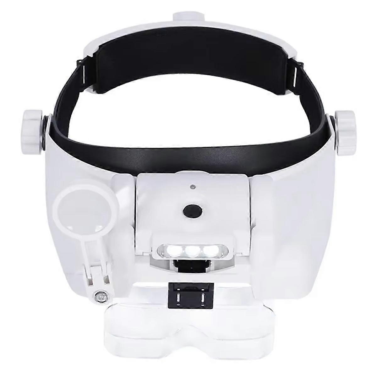 5-Lens Long Standby Glasses Magnifier 31 Multiples Magnifying Glass with Led Light Reading Magnifier