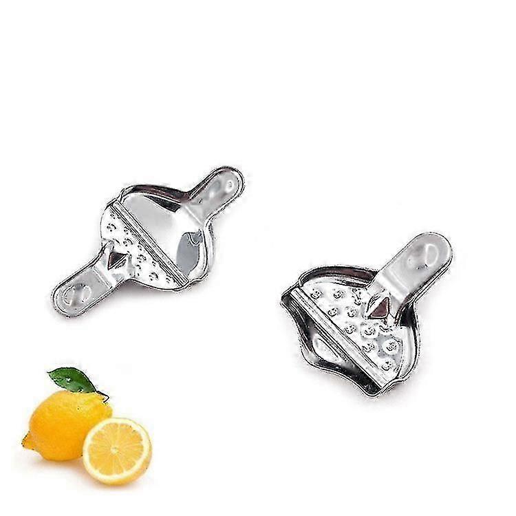 Lemon Slice Squeezers Set 4pack - Stainless Steel Manual Juicer Lemon Wedge Clips Silver