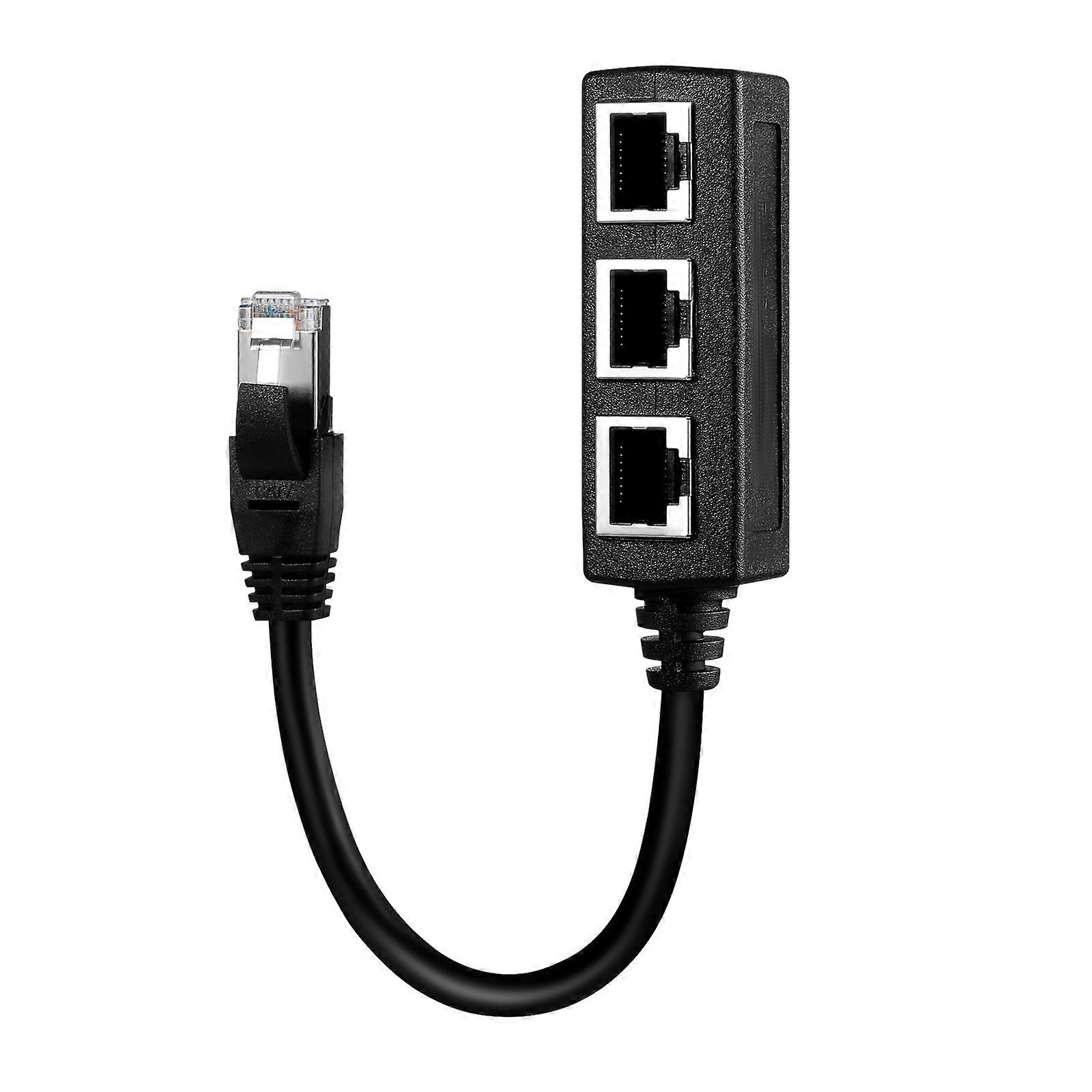 Lan Splitter Adapter Extension Cable for Network Use 2Pcs