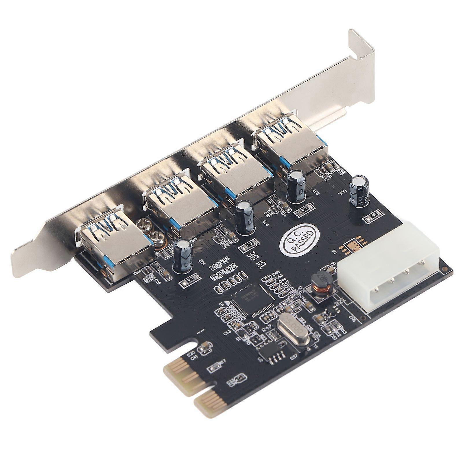 PCIE to USB 3.0 Adapter 4 USB 3.0 Ports High 5Gbps PCIE to USB 3.0 Expansion Card