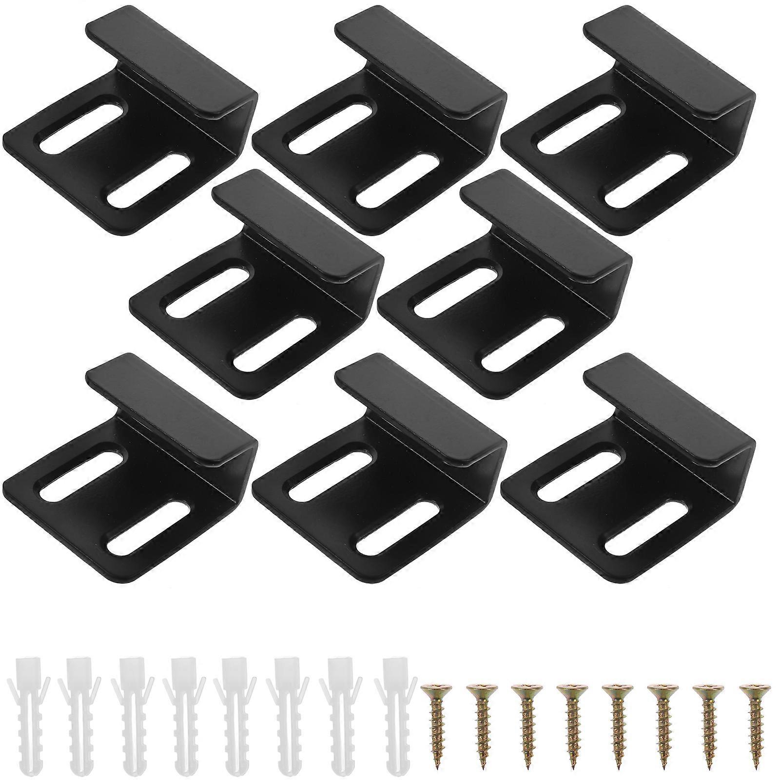 Heavy Duty Wall Mount Mirror Brackets for Fixing 32Sets in Black