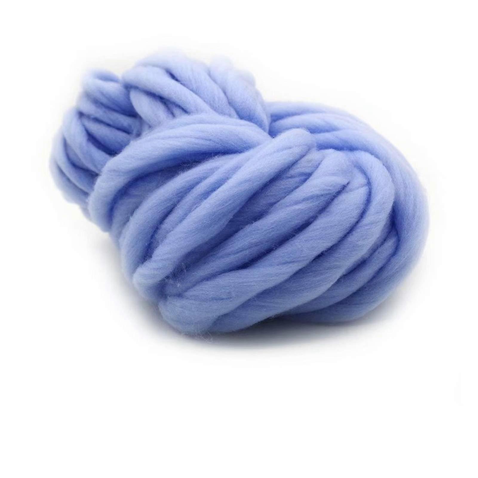 Chunky Yarn HandWoven Thick Wool Pet Nest Blanket Line 1 Color Water Blue 06