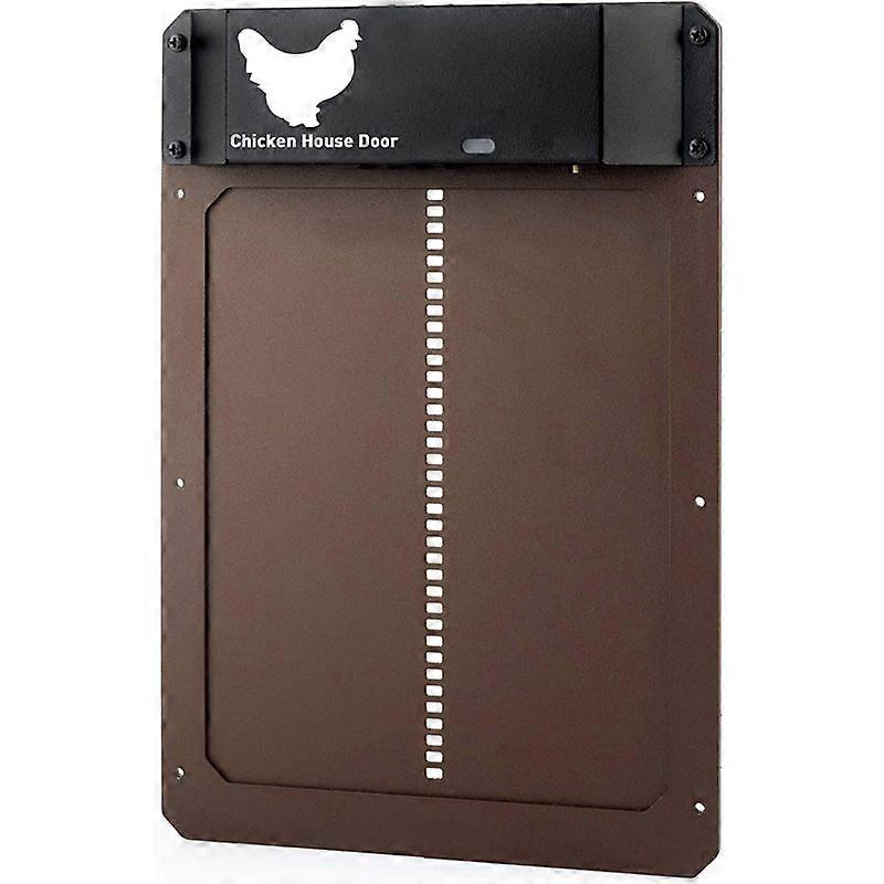 Automatische Hühnerstalltür-Lichtsensor-Tür-Timer-Steuerung Multi-Mode-Automatik-Hühnerstalltür (braun)
