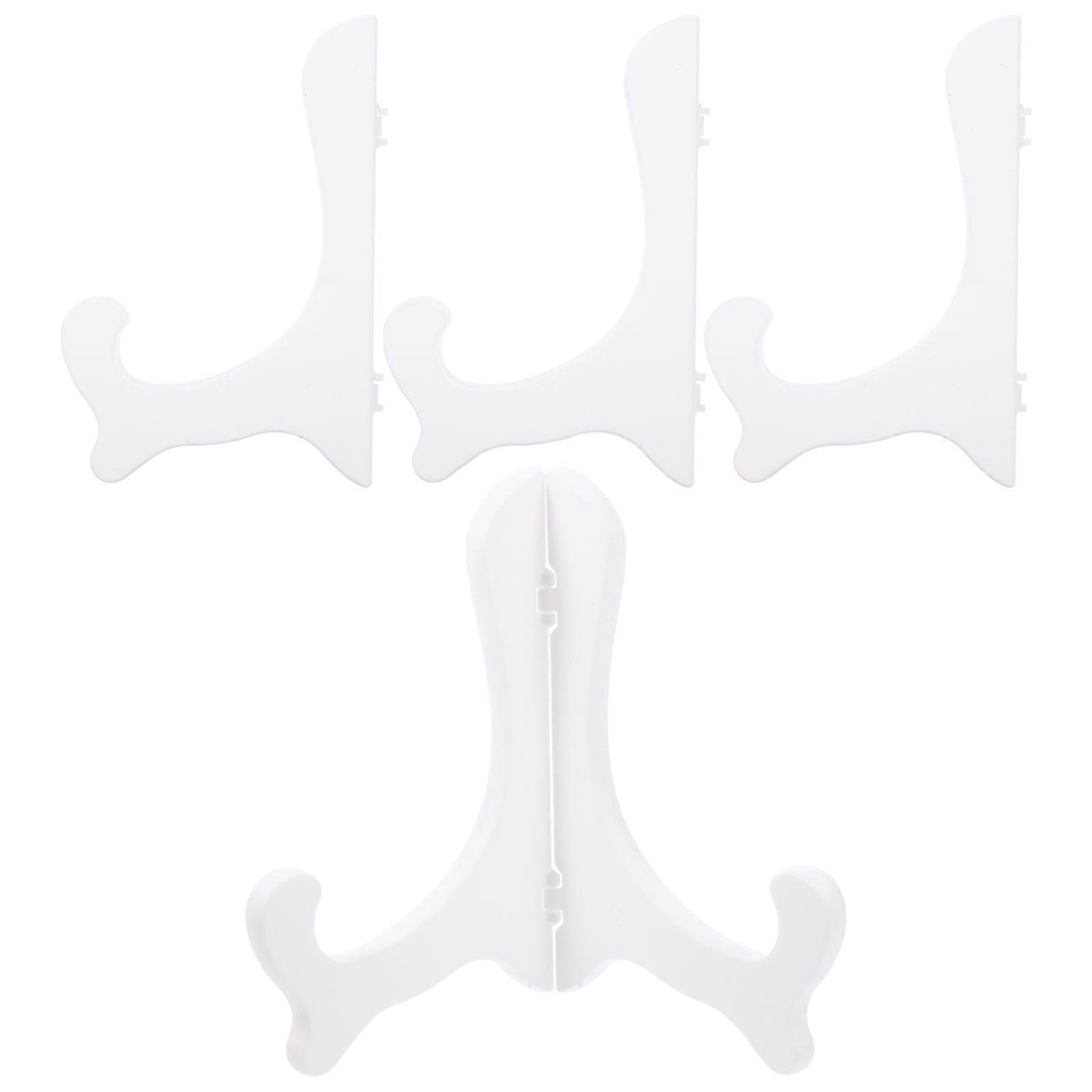 Multifunctional Plate Display Stand for Home Use 8Pcs White Holder