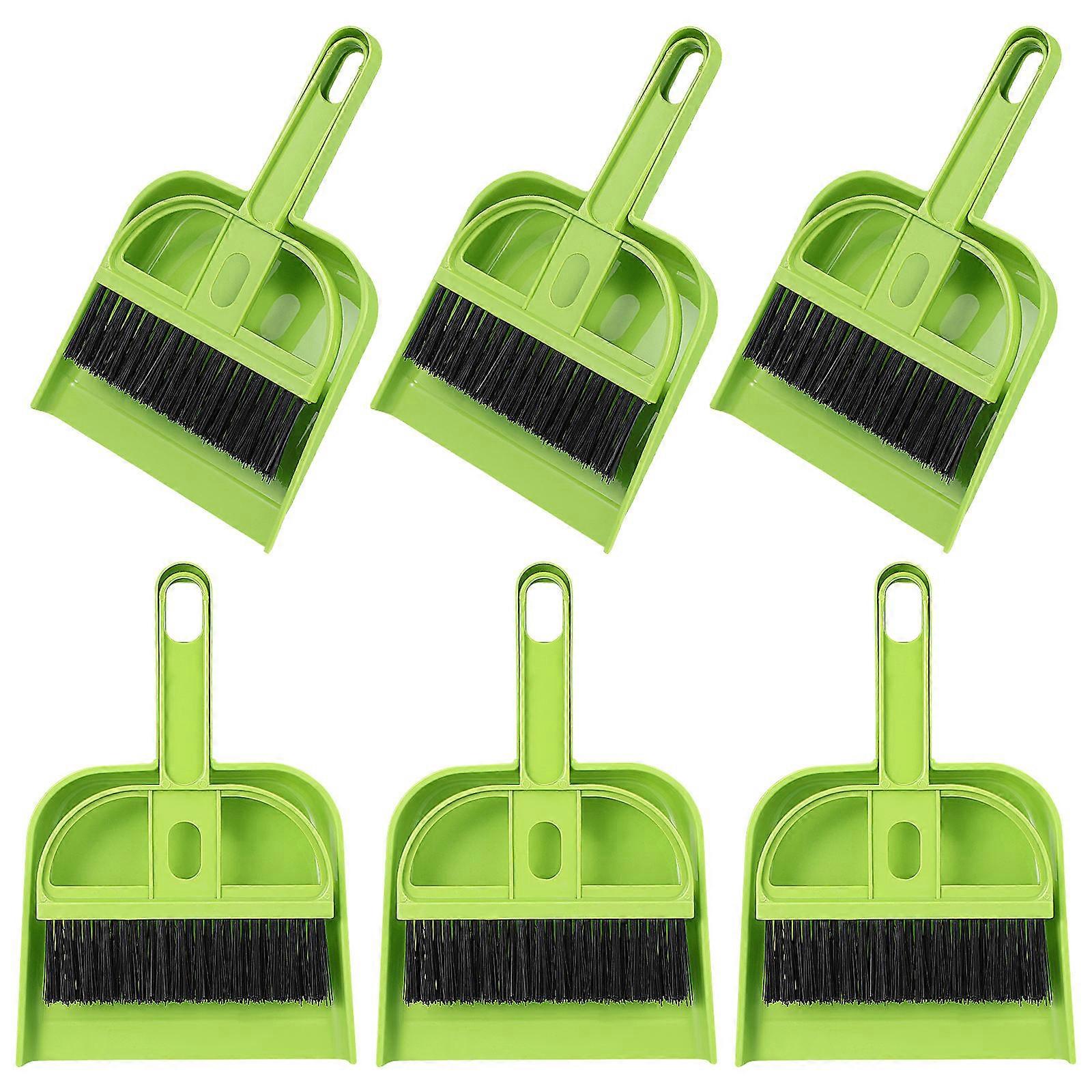 Green Mini Broom Dustpan Set for Household Cleaning 12Sets