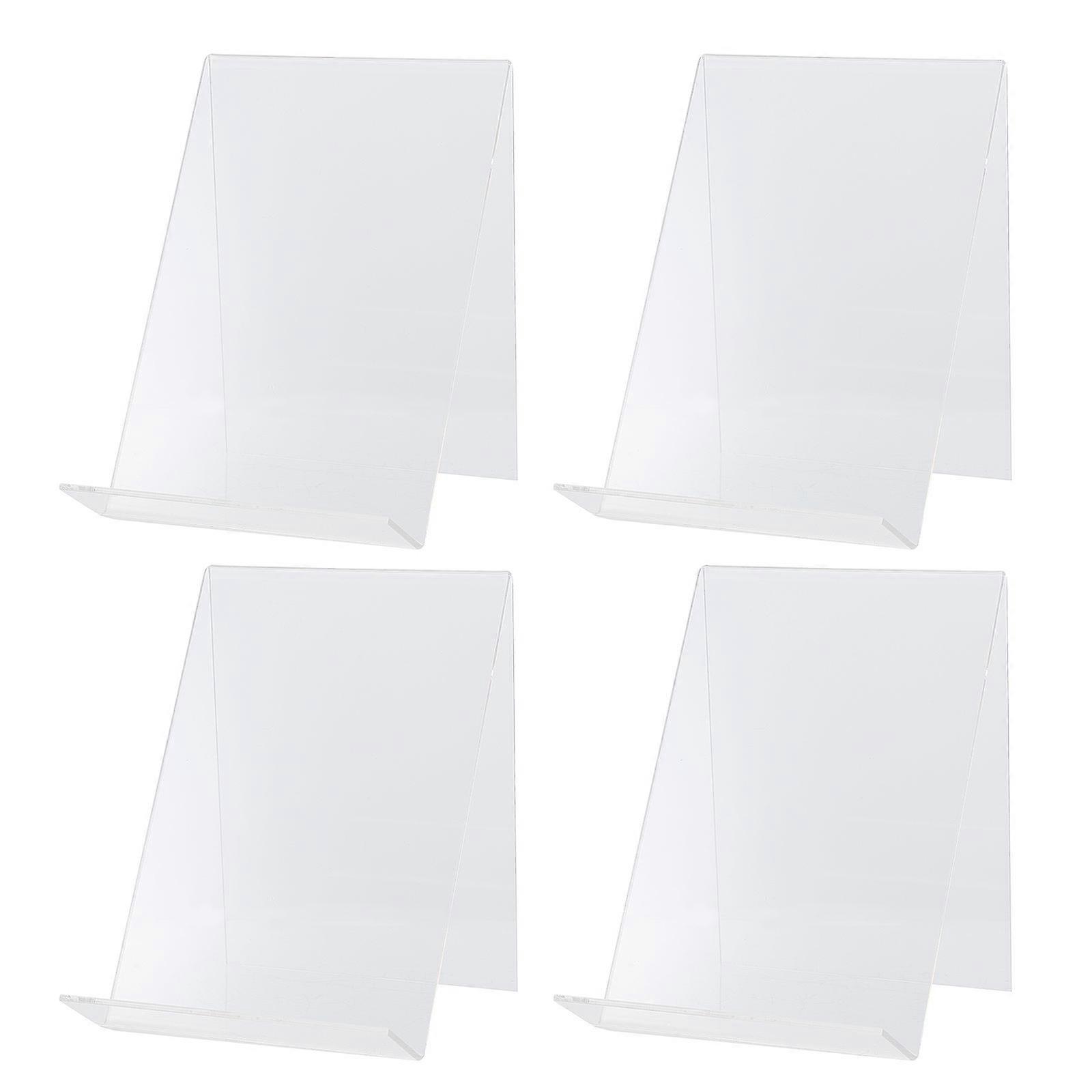 File Display Shelf Transparent Acrylic Display Holder for Book Use 12Pcs