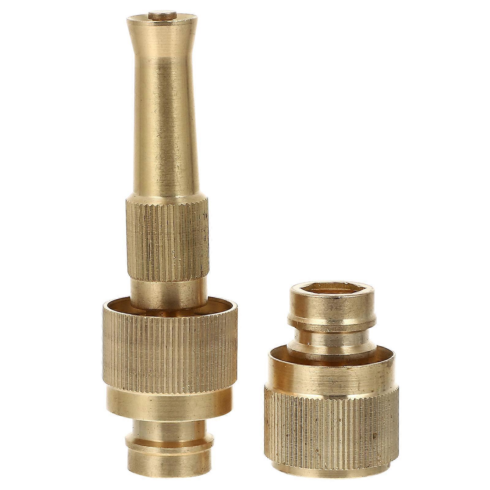 Hose Nozzle Golden for Hose Outdoor Adjustable Nozzle 2Sets
