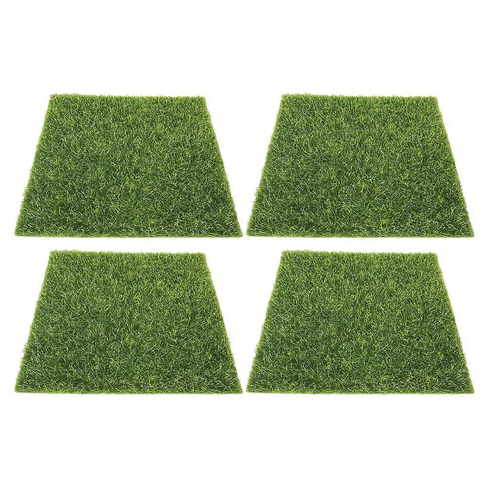 Artificial Grass Turf Mat for Decoration 16Pcs Fake Grass Rug DIY
