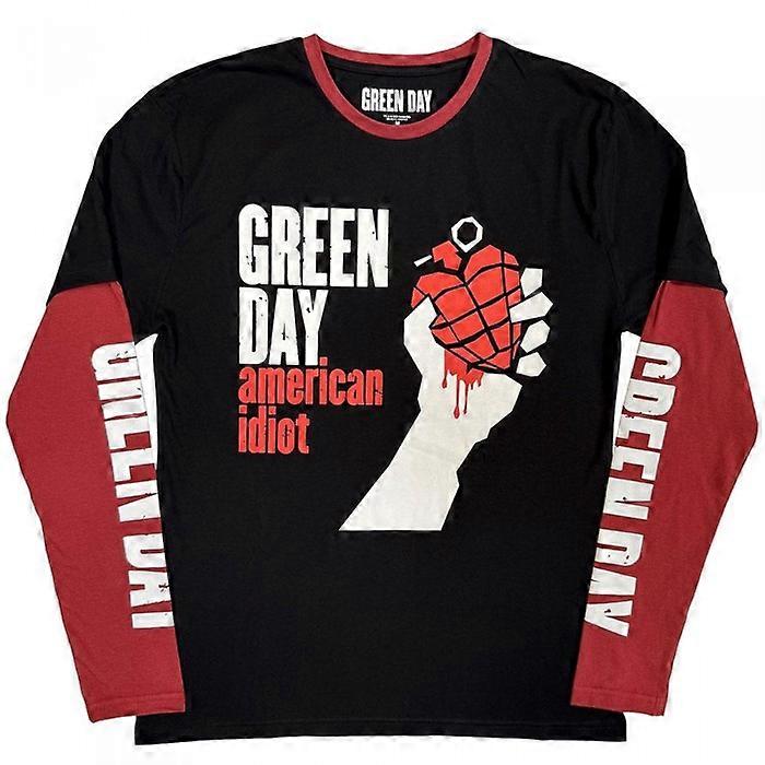 Green Day Unisex Adult American Idiot Layered Long-Sleeved T-Shirt