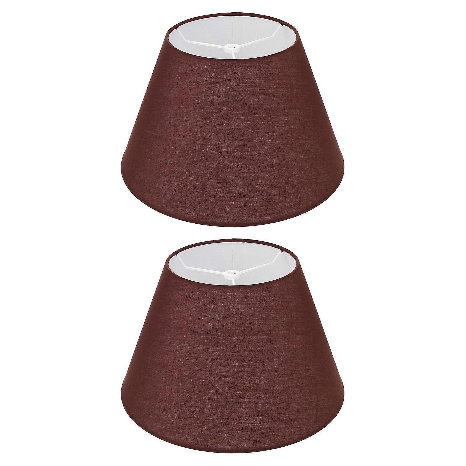 Cloth Lampshade for Lamp 2Pcs Durable Coffee Color Light Shade Cover