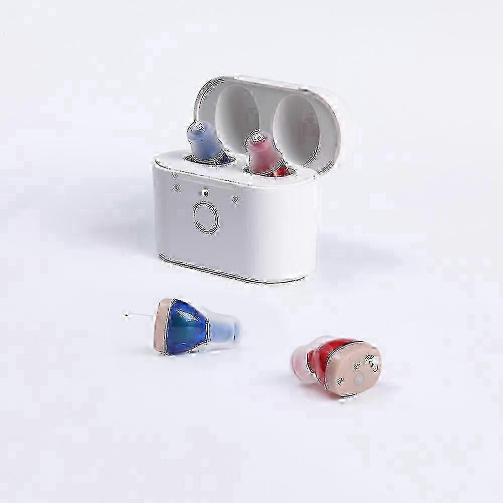Micro In-Ear Hearing Aids CIC Rechargeable Invisible Sound Amplifier for Elderly with Adjustable Volume Wireless Design